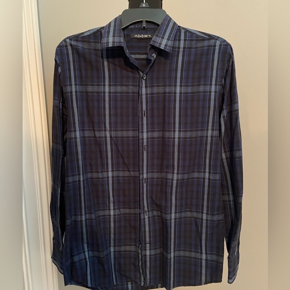 Men’s size small button up- dark blue - Picture 1 of 5